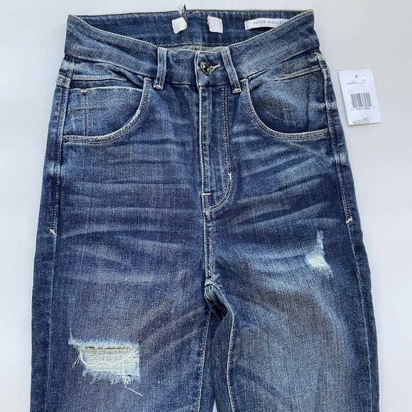 Guess Women’s Super High Rise Skinny Jeans Blue Size 24 - Picture 5 of 13